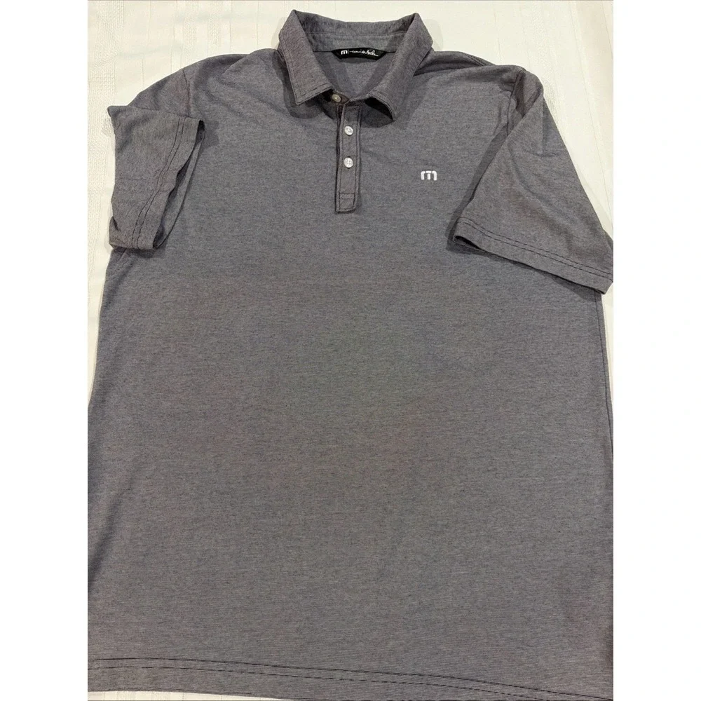 Travis Mathew Polo Shirt Mens XL Extra Large Gray Casual Golf Office Outdoor - Picture 2 of 5
